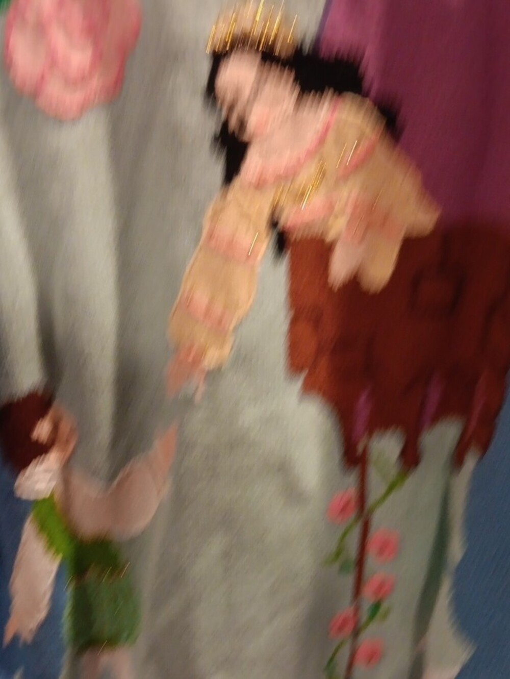 Storybook Knits Novelty Princess & Knight Cardigan - Blue, Pink, Green, Purple - Picture 3 of 6